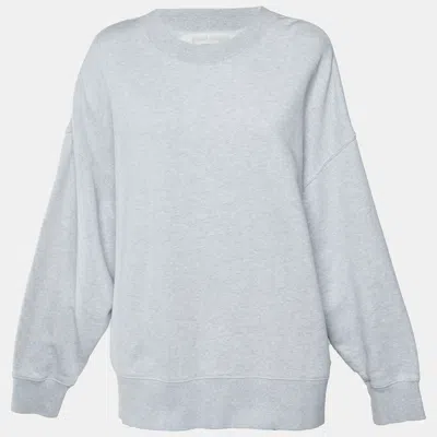 Pre-owned Palm Angels Grey Classic Logo Print Cotton Sweatshirt Xl In Gray
