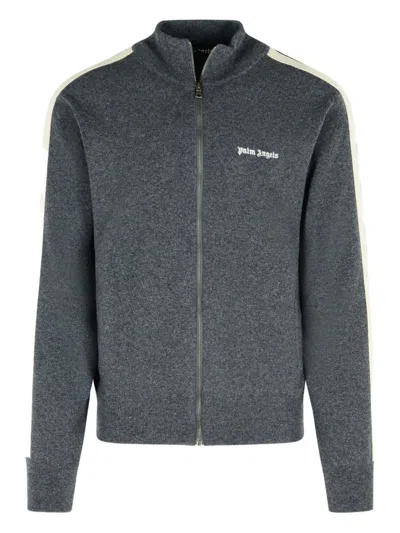 PALM ANGELS GREY LOGO SWEATSHIRT