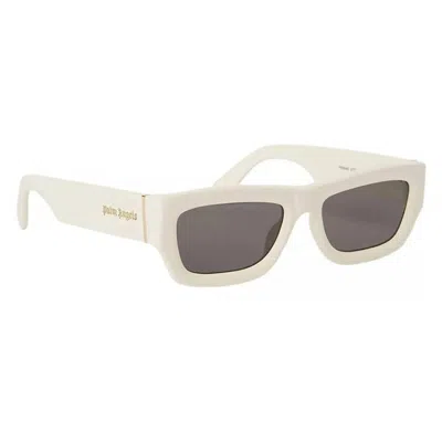Palm Angels Grey Square Unisex Sunglasses Peri048 0107 In White
