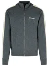 Palm Angels Grey Wool Blend Sweatshirt In Gray