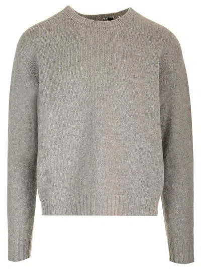 Palm Angels Grey Wool Sweater