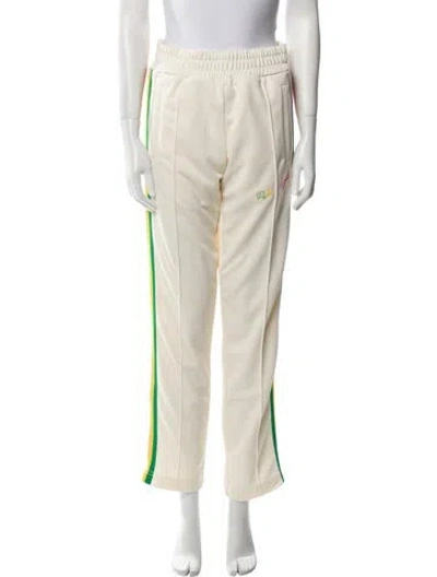 Pre-owned Palm Angels Grosgrain Trim Sweatpants In Neutral