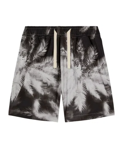 PALM ANGELS PALM ANGELS BLUEPRINT PALMS DRAWSTRING TRACK SHORTS