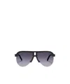 Palm Angels Half Frame Sunglasses In Gray