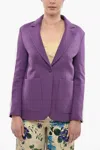 Palm Angels Blazer Mit Fallendem Revers In Purple