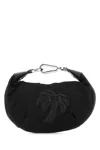 Palm Angels Women Black Fabric Big Palm Handbag In Black