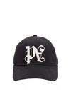 Palm Angels Baseball Cap In Cotton Gabardine In Black
