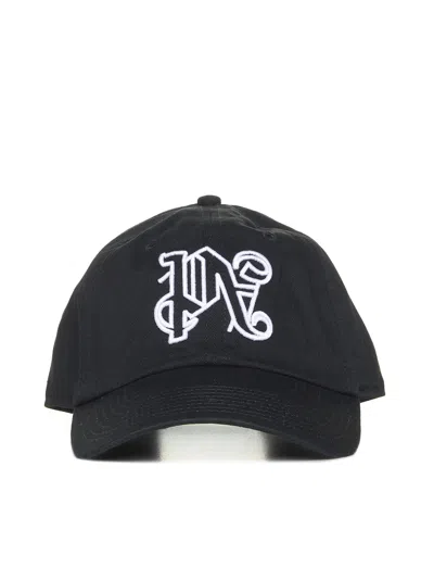 Palm Angels Hat In Black White