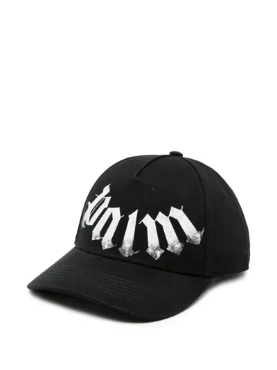 Palm Angels Hat Maxi Logo Cap In Black