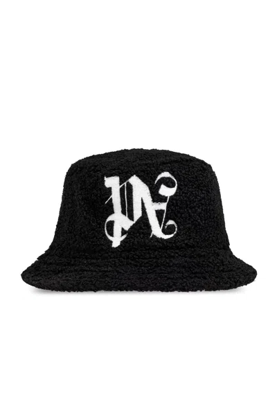 Palm Angels Hat With Logo In Black Off White