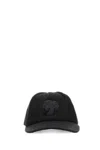 Palm Angels Woman Embellished Cotton Baseball Cap In Black