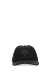 Palm Angels Woman Embellished Cotton Baseball Cap In Black