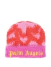 Palm Angels Heart-print Beanie In Pink
