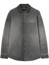 Palm Angels Hemdjacke Mit Klassischem Logo In Schwarz