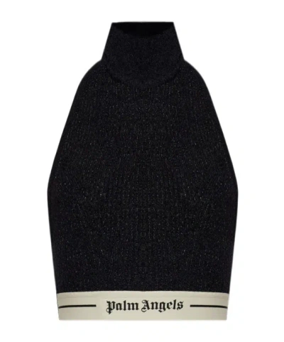 PALM ANGELS HALTERNECK RIBBED TOP