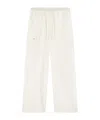 Palm Angels High-shine Satin Parachute Trousers In White