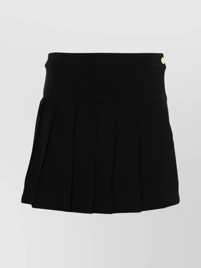 PALM ANGELS HIGH WAIST PLEATED MINI SKIRT WITH BUTTON DETAILING