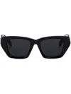 Palm Angels Hinkley Square-frame Sunglasses In Black