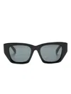 Palm Angels Hinkley Square-frame Sunglasses In Black