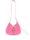 Palm Angels Hobo Leather Shoulder Bag In Pink