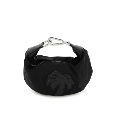 Palm Angels Hobo Palm Mini Handbag In Black