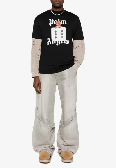 PALM ANGELS HOLLY PIN-UP CREWNECK T-SHIRT