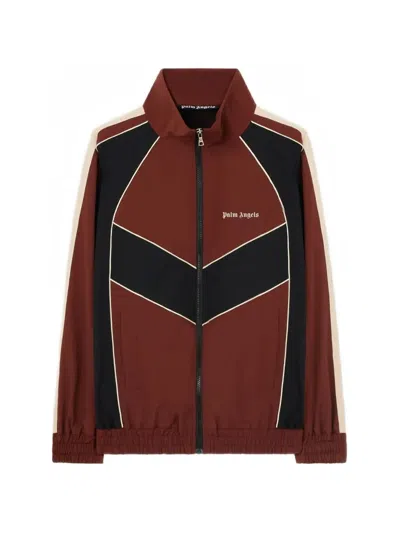 Palm Angels Hollywood Colour-block Windbreaker In Brown