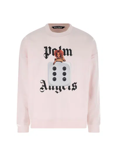 PALM ANGELS HOLY PIN UP CREW NECK SWEATSHIRT