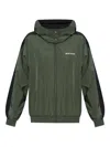 Palm Angels Hooded Jacket In Green
