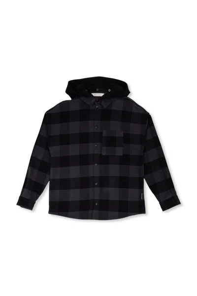 PALM ANGELS HOODED SHIRT