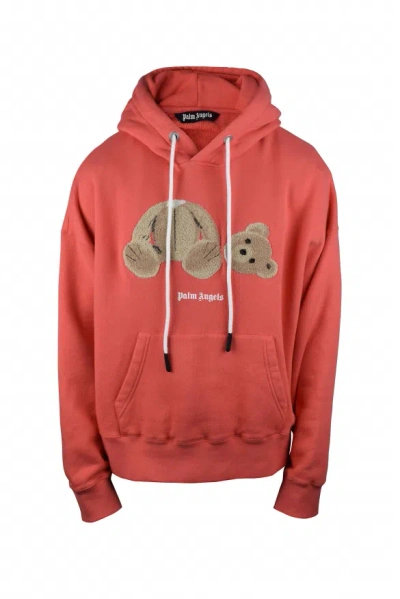 Palm Angels Hooded Sweatshirt In Pink