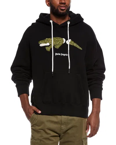 Palm Angels Hooded Sweatshirt In Black