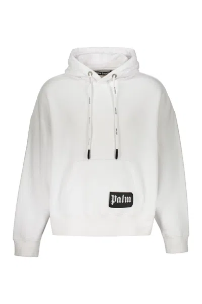 Palm Angels Hooded Sweatshirt In White