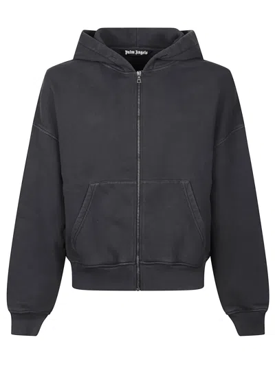PALM ANGELS PALM ANGELS HOODED SWEATSHIRT WITH ZIP WITH LOGO