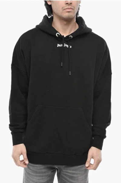 Palm Angels Hoodie Classic Logo With Back Print In Black