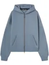 Palm Angels Curved Logo Neoprene Bomber In Grau