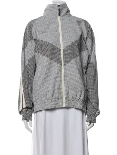 Pre-owned Palm Angels Houndstooth Print Bomber Jacket W/ Tags In Black