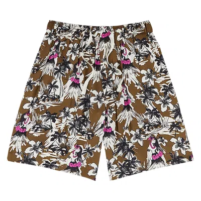 Pre-owned Palm Angels Hula Cargo Loose Shorts 'beige/butter' | Multi-color | Men's Size 52