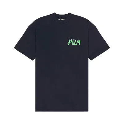 Pre-owned Palm Angels I Am Lost Tee 'navy Blue'