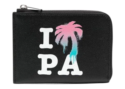 Pre-owned Palm Angels I Love Pa Coin Pursein Black