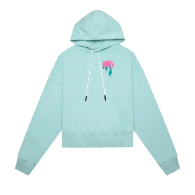 Pre-owned Palm Angels I Love Pa Hoodie 'light Blue'