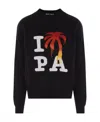 Palm Angels I Love Pa Wool Blend Sweater In Black