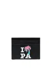 PALM ANGELS PALM ANGELS I LOVE PA LEATHER CARD CASE