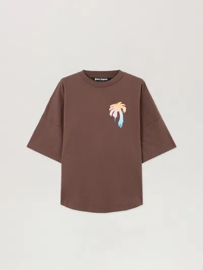 Palm Angels I Love Pa Oversize T-shirt In Brown