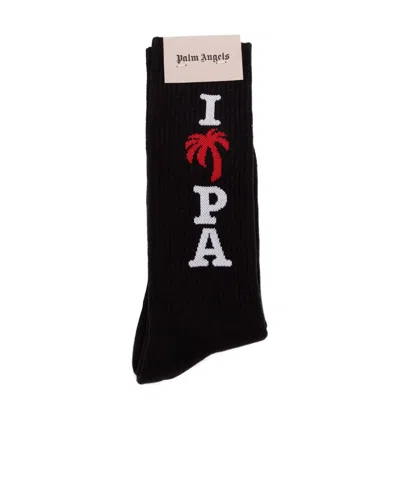 Palm Angels I Love Pa Socks In Black
