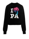Palm Angels Graphic Print Crewneck Cotton Sweatshirt