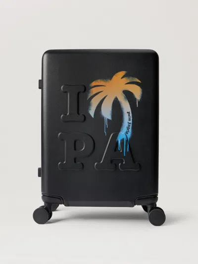 Palm Angels Logo-embossed Pa Palm Tree Trolley Luggage In Black