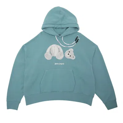 Pre-owned Palm Angels Ice Bear Hoodie 'aquamarine' In Blue