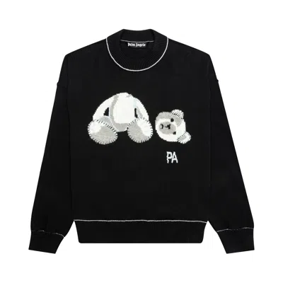 Pre-owned Palm Angels Ice Bear Sweater 'black/white'