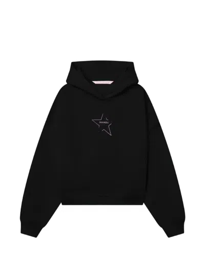 Palm Angels Icon Palm Star-print Hoodie In Black